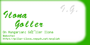 ilona goller business card